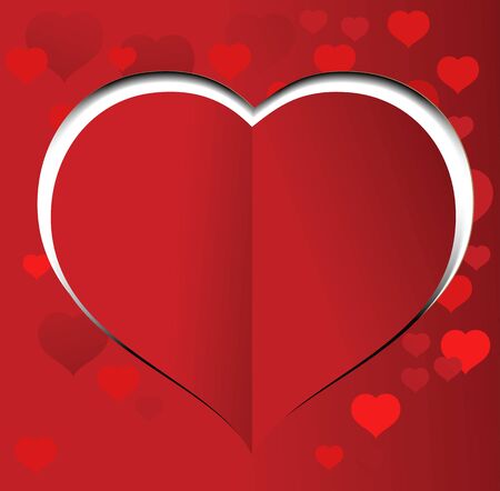 Valentine background with big heartのイラスト素材