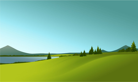 rural landscapeのイラスト素材