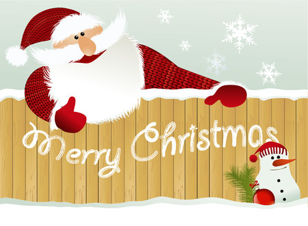 Christmas background with Santa Clausのイラスト素材