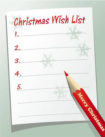 Christmas wish listのイラスト素材