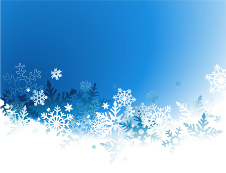 Winter background with snowflakesのイラスト素材