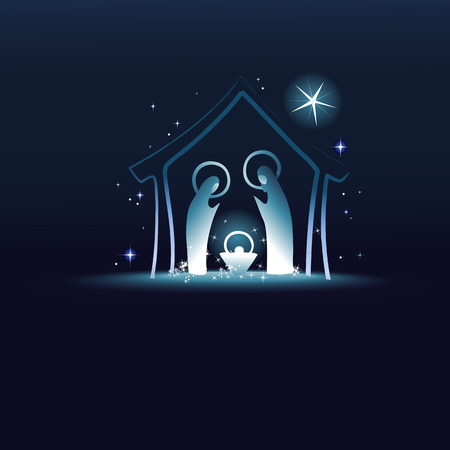 Nativity scene with Holy Family