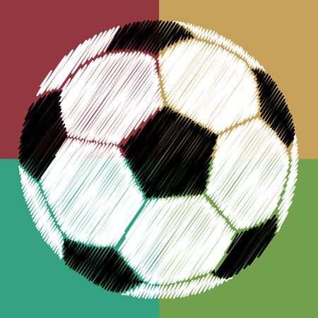 Abstract hand drawn soccer ballのイラスト素材