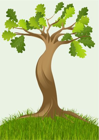illustration of a cartoon treeのイラスト素材