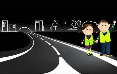 Be visible on the roadのイラスト素材
