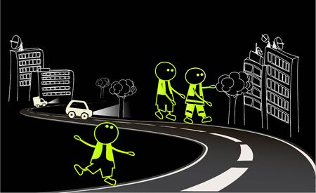 Be visible on the roadのイラスト素材
