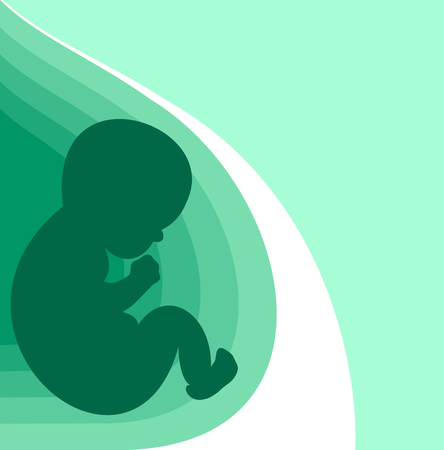 Fetus silhouette designのイラスト素材