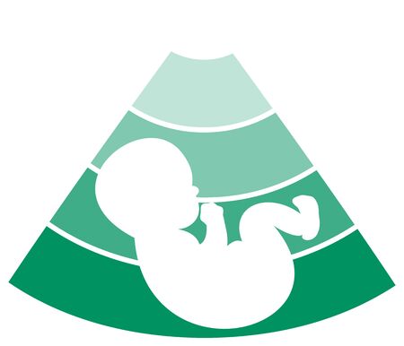 Fetus silhouette designのイラスト素材