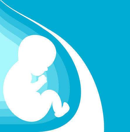 Fetus silhouette designのイラスト素材