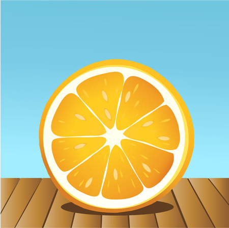 Summer orange fruitのイラスト素材