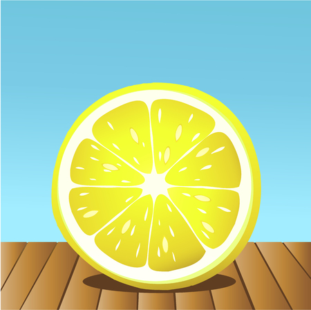 Summer lemon fruitのイラスト素材