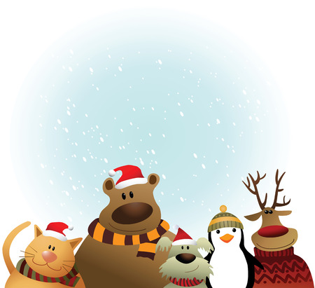 Christmas cartoon character.のイラスト素材