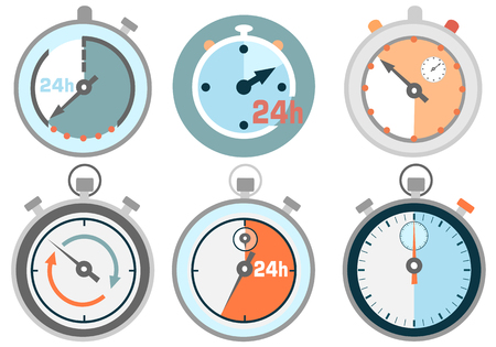 Set of sport icons with stopwatchのイラスト素材