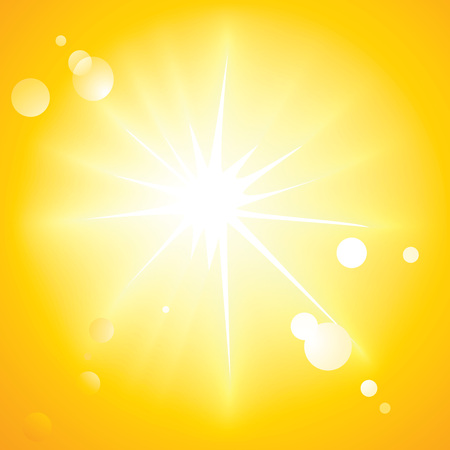 Sunny background with hot sun Vector illustration.のイラスト素材