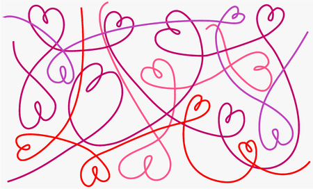 Valentine handcraft background with wool heartのイラスト素材