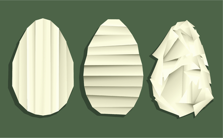 Easter origami decorations with holiday elements.のイラスト素材