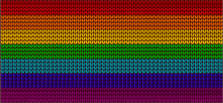 Knitted rainbow pattern with pride flagのイラスト素材