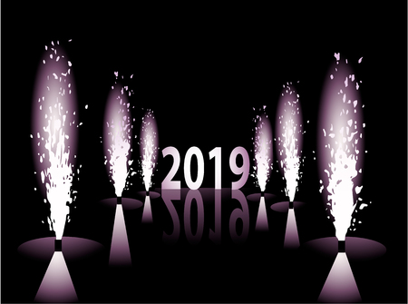 New Year background with fireworksのイラスト素材