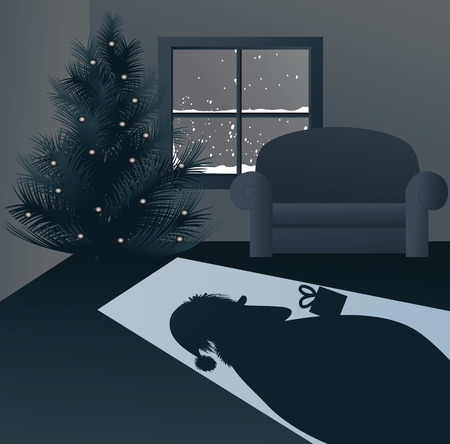 Christmas  with Santa Clausのイラスト素材