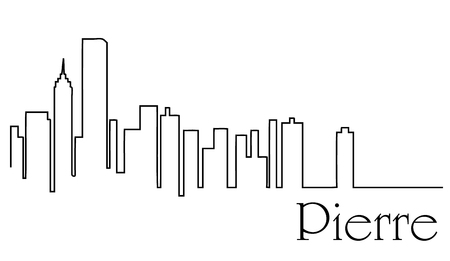 Pierre city drawing line abstractのイラスト素材