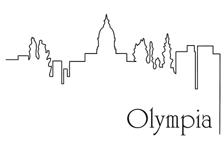 Olympia city drawing line abstractのイラスト素材