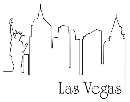 Las Vegas city drawing abstractのイラスト素材