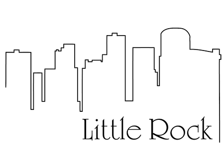Little Rock city cityscape drawing abstractのイラスト素材