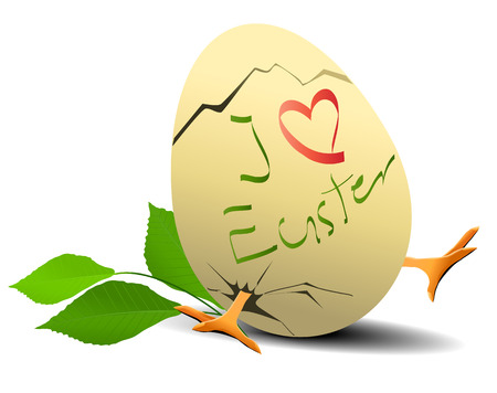 I love Easter holidayのイラスト素材