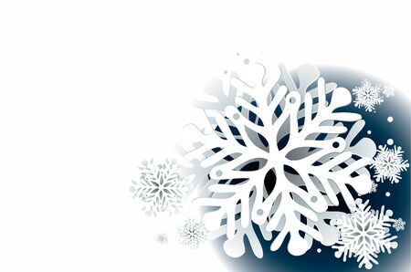 Christmas abstract background with snow and starsのイラスト素材