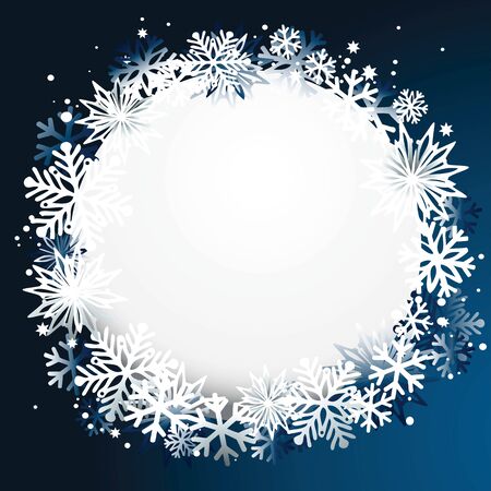 Christmas abstract  with snow and starsのイラスト素材