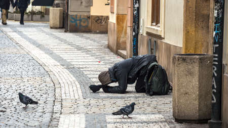 Street Beggarの写真素材