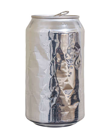 Used and Crumpled Soda Can, Recycling and Reducing Waste and Garbageの写真素材