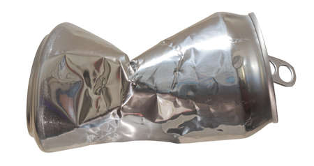 Used, Crushed Soda Can, Recycled Food Packagingの写真素材