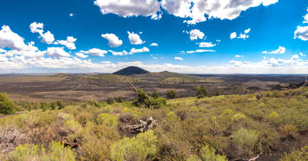 Huge Beautiful Nonactive Volcanic Landscape, Craters of the Moonの写真素材