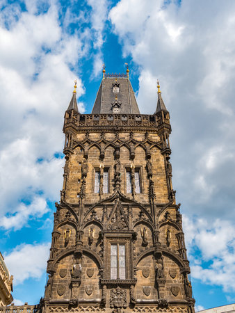 Powder Tower, Gate in Prague, the Capital City of the Czech Republic