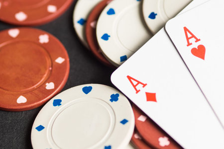 High resolution image depicting poker cards and chips concept.