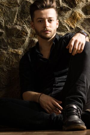 Caucasian man model. High resolution image.の写真素材