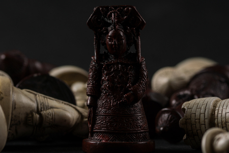 Asian chess pieces. High Resolution image concept.の写真素材