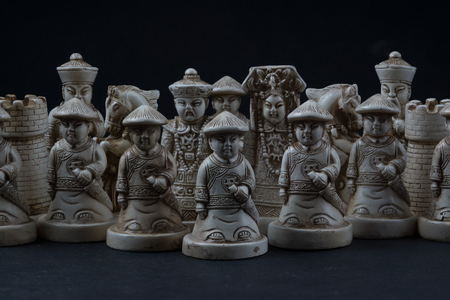 Asian chess pieces. High Resolution image concept.の写真素材