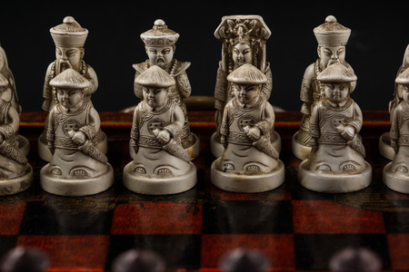 Asian chess pieces. High Resolution image concept.の写真素材