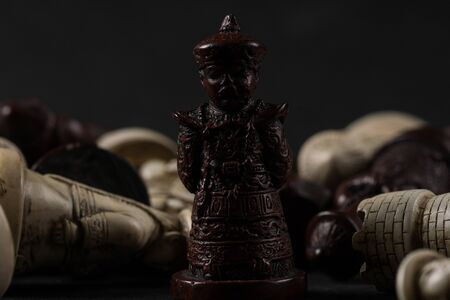 Asian chess pieces. High Resolution image concept.の写真素材