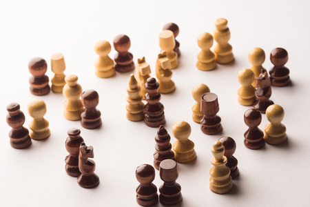 Chess pieces concept. High resolution image.の写真素材