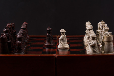 Asian chess pieces. High Resolution image concept.の写真素材