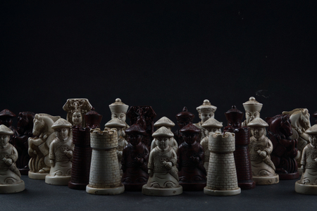 Asian chess pieces. High Resolution image concept.の写真素材