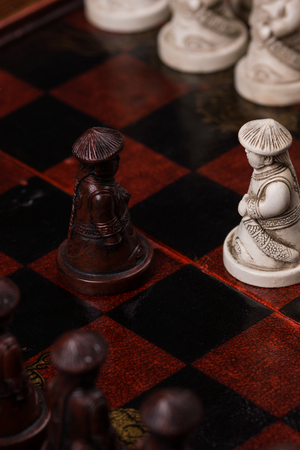 Asian chess pieces. High Resolution image concept.の写真素材