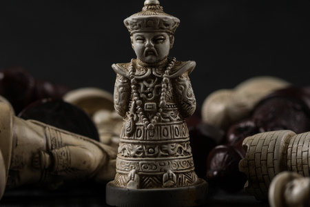 Asian chess pieces. High Resolution image concept.の写真素材