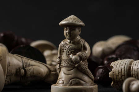 Asian chess pieces. High Resolution image concept.の写真素材