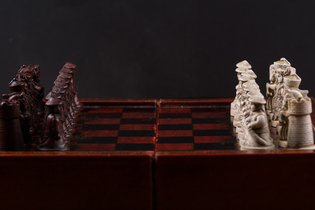 Asian chess pieces. High Resolution image concept.の写真素材