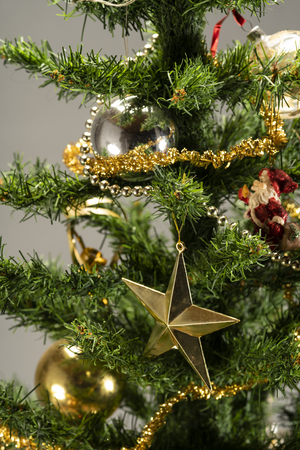 Christmas tree with presents underneath. High resolution image for Christmas Holliday.の写真素材