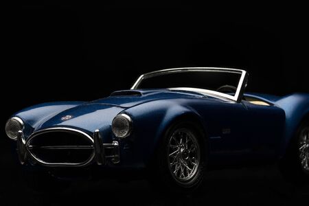 Shelby Cobra 427 on black background. High resolution image for automotive industry.のeditorial素材